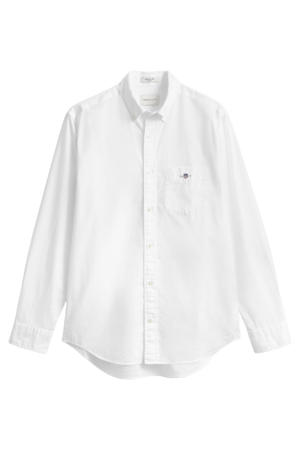regular fit poplin overhemd wit