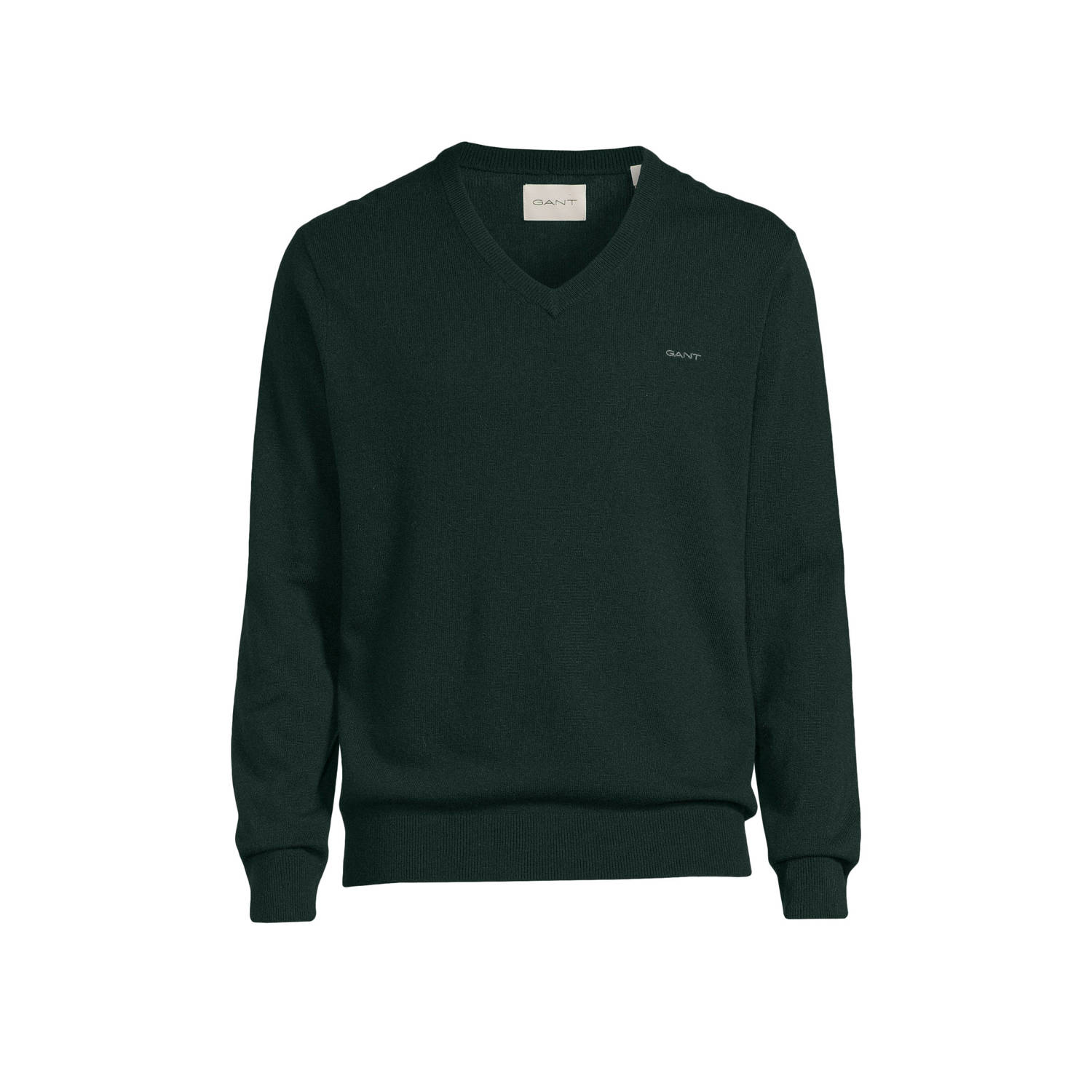 Gant Gebreide pullover van lamswolmix met V-hals