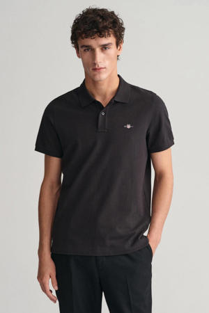 regular fit polo Shield met logo black