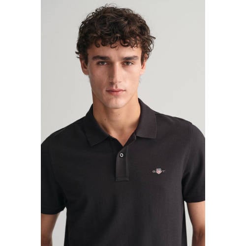 GANT regular fit polo Shield met logo black afbeelding
