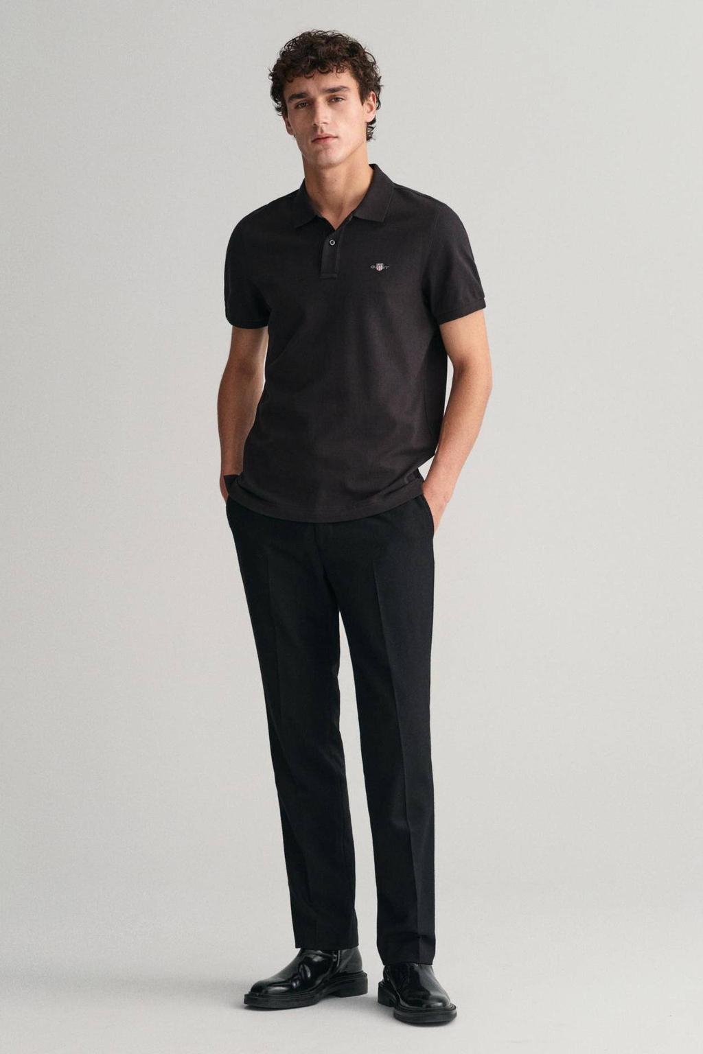 GANT regular fit polo Shield met logo black