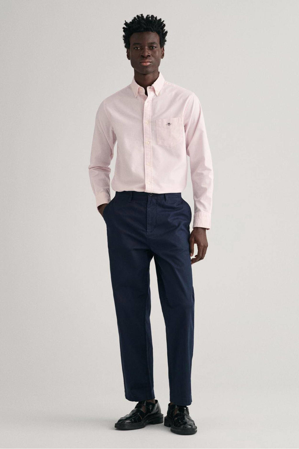 GANT regular fit oxford overhemd lichtroze
