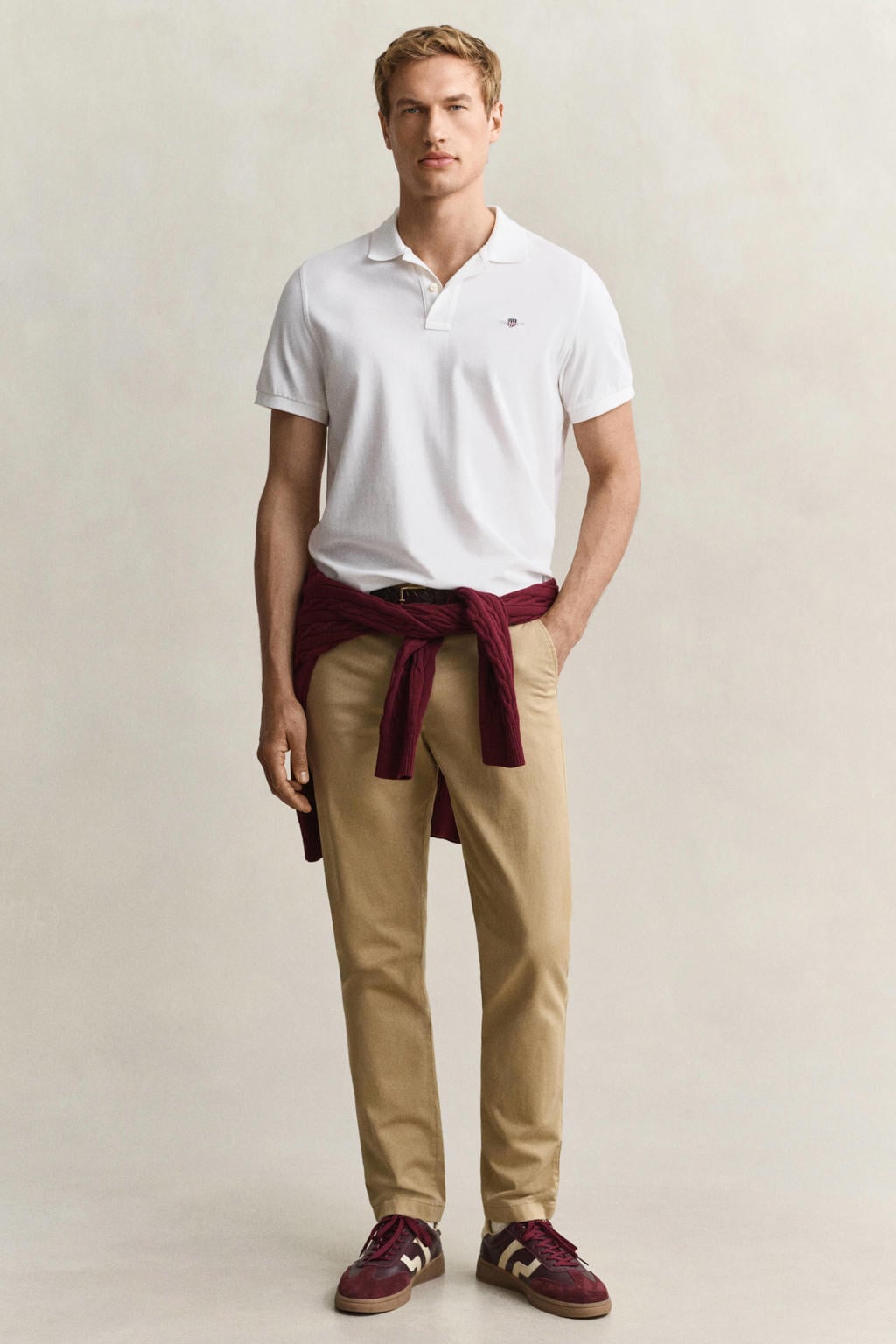 GANT regular fit polo Shield met logo white