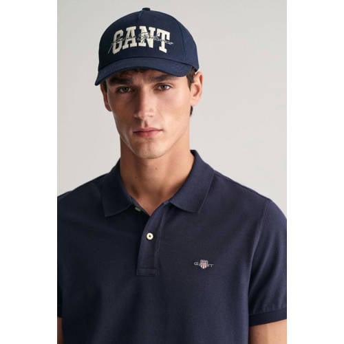GANT regular fit polo Shield met logo evening blue afbeelding
