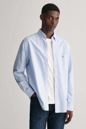regular fit oxford overhemd lichtblauw
