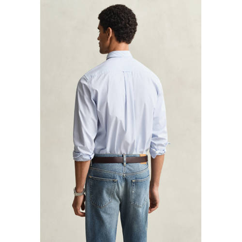 GANT regular fit overhemd met logo en borduursels light blue afbeelding
