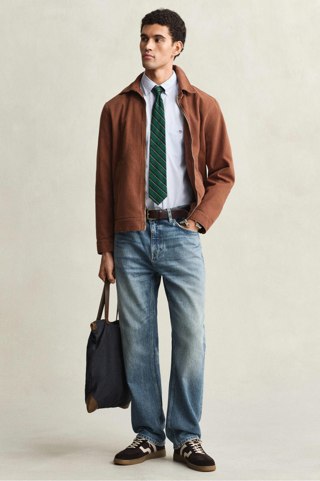 GANT regular fit poplin overhemd lichtblauw