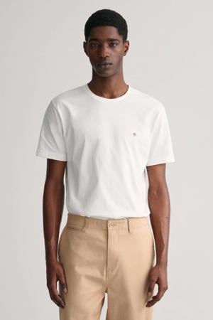 regular fit T-shirt met logo en borduursels white