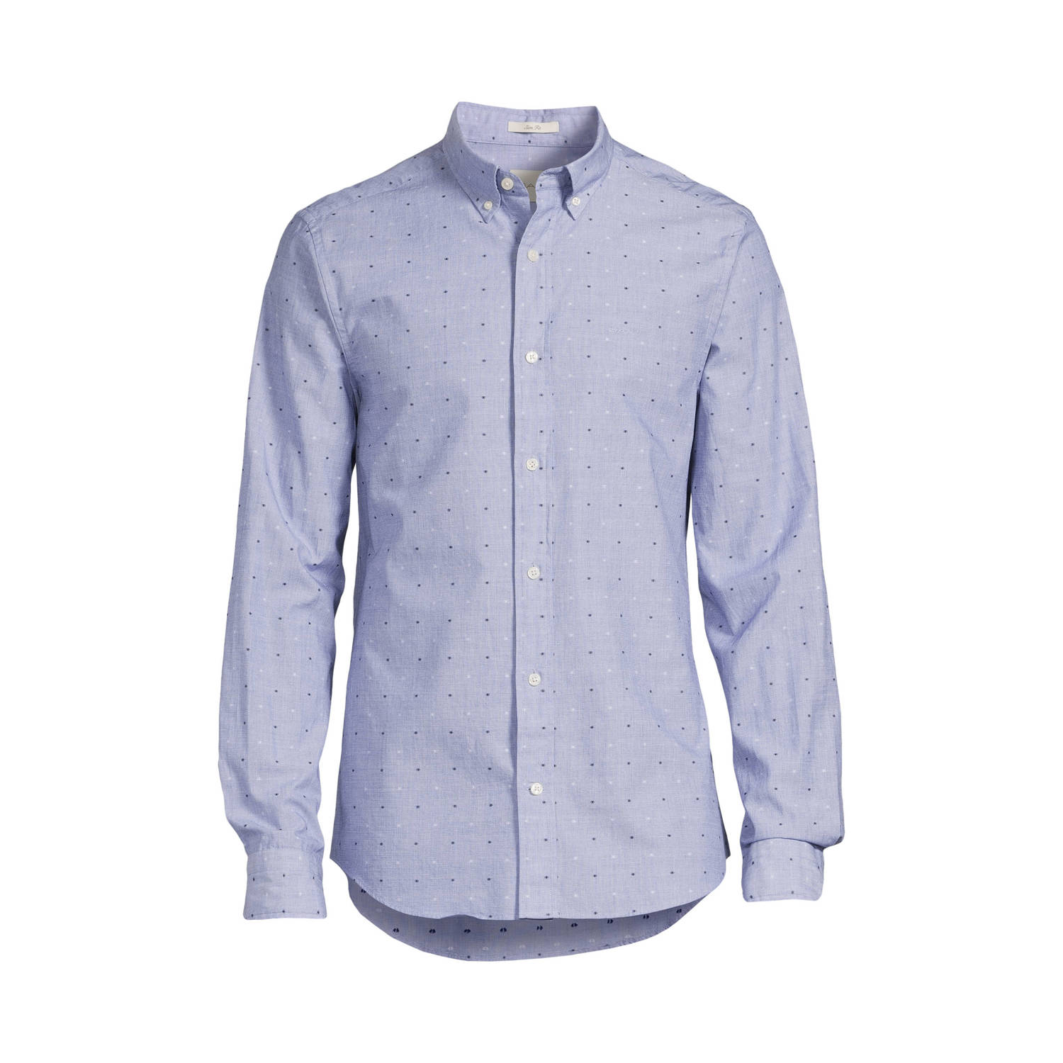 GANT slim fit overhemd met stippen college blue