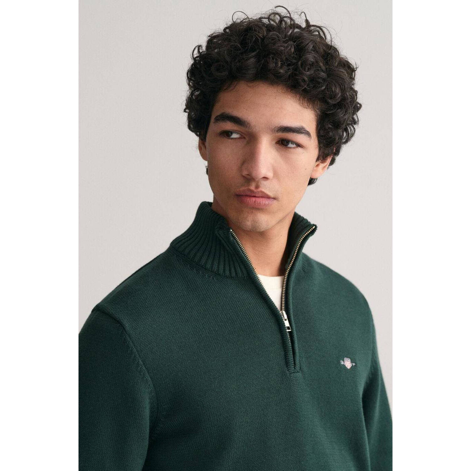 GANT gebreide trui met logo artan green