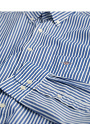 thumbnail: GANT gestreept regular fit overhemd Poplin stripe college blue