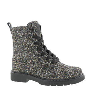 Bibiana  veterboots zwart/goud