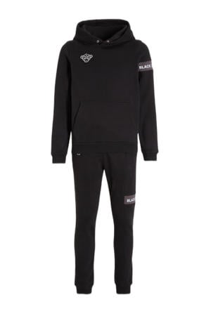 unisex hoodie + joggingbroek Commander met logo zwart