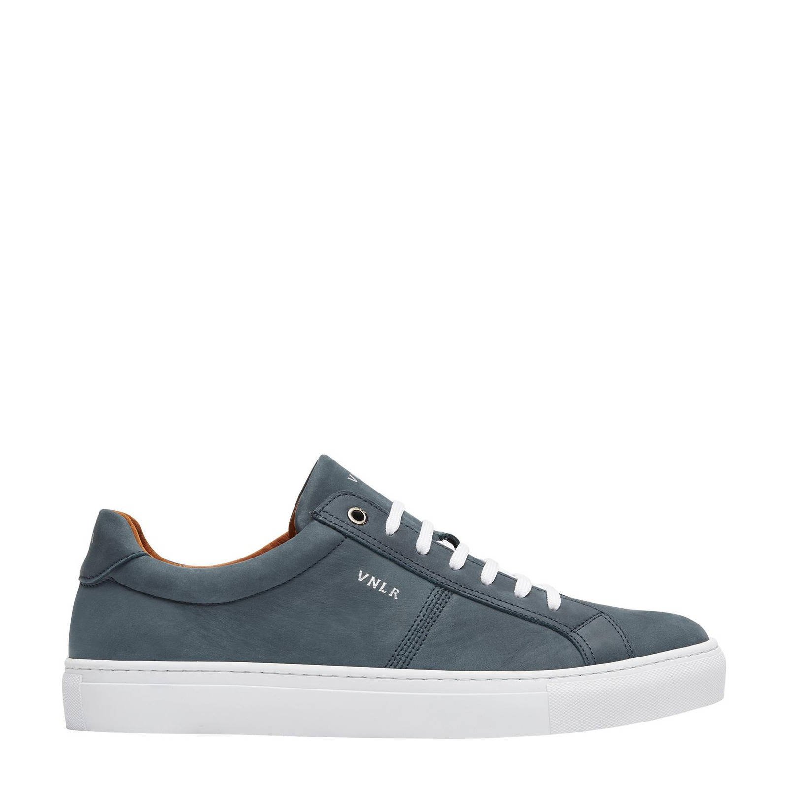 Van Lier nubuck sneakers blauw wehkamp