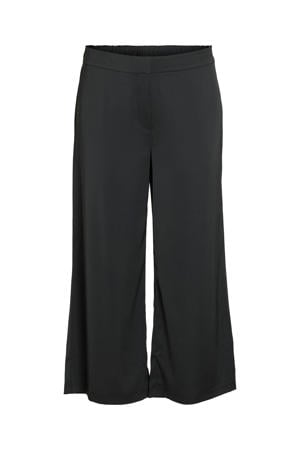 cropped high waist loose fit pantalon zwart