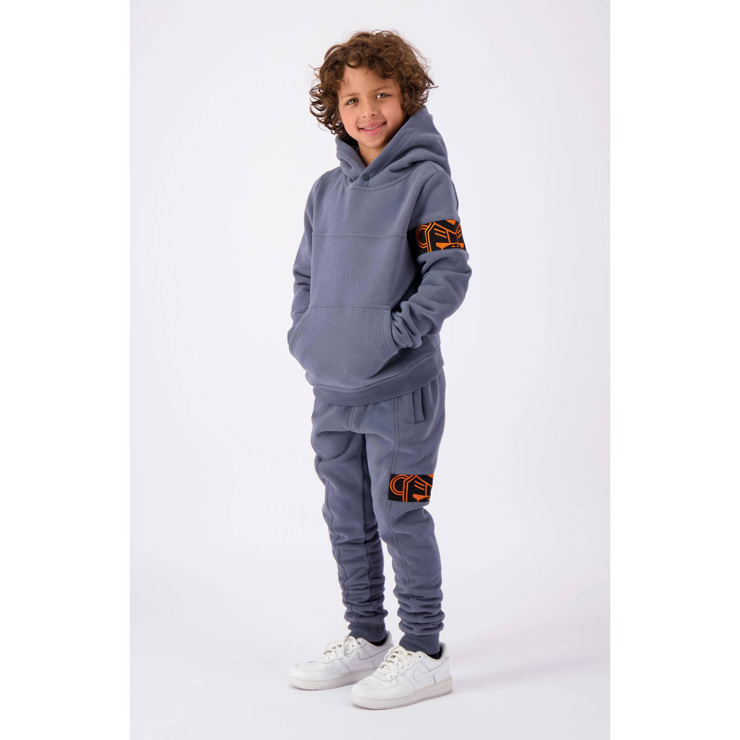 BLACK BANANAS hoodie Commander grijs Sweater Effen 128