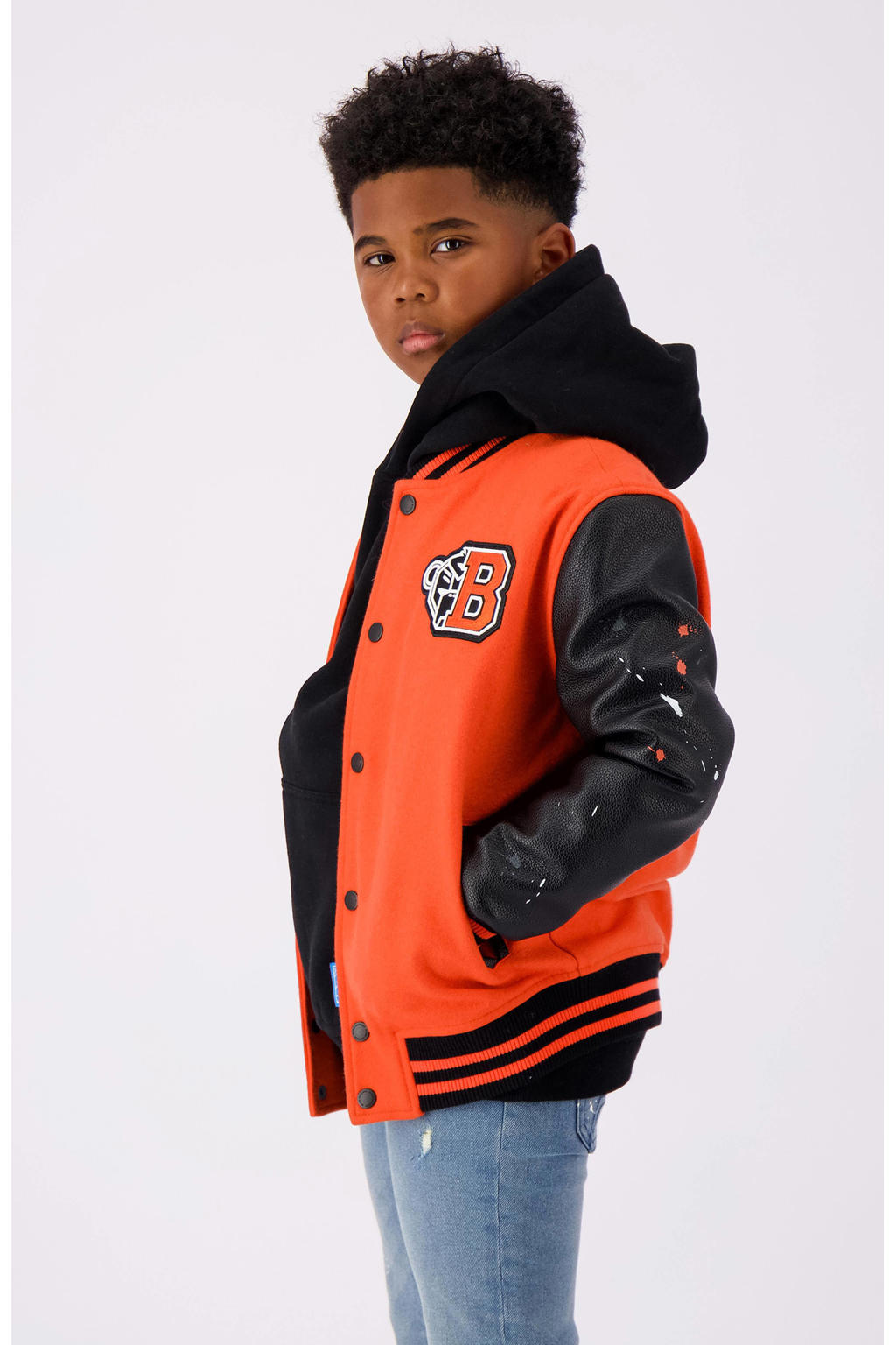 BLACK BANANAS baseball jacket oranje/zwart (set van 1) wehkamp