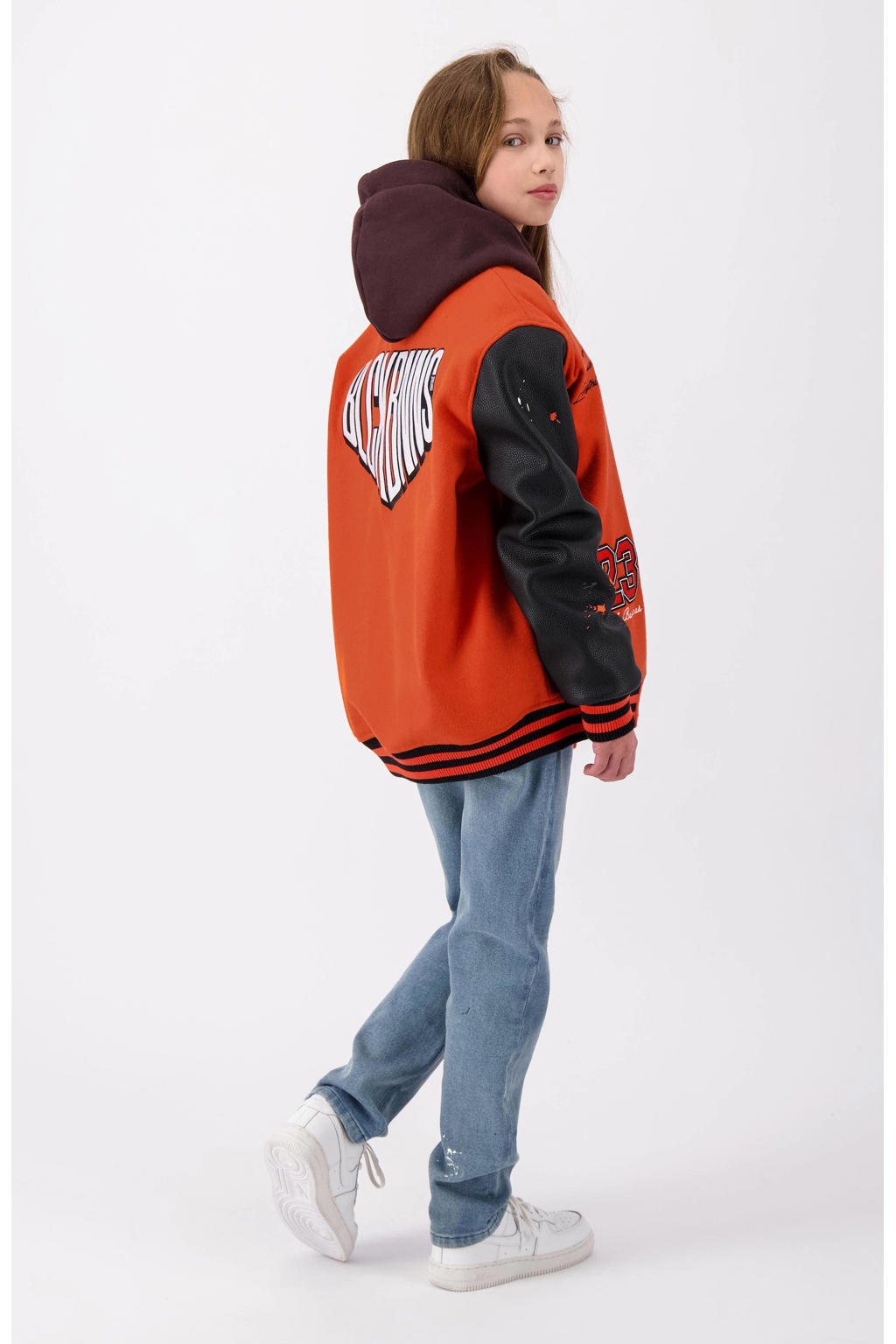 BLACK BANANAS baseball jacket oranje/zwart (set van 1) wehkamp