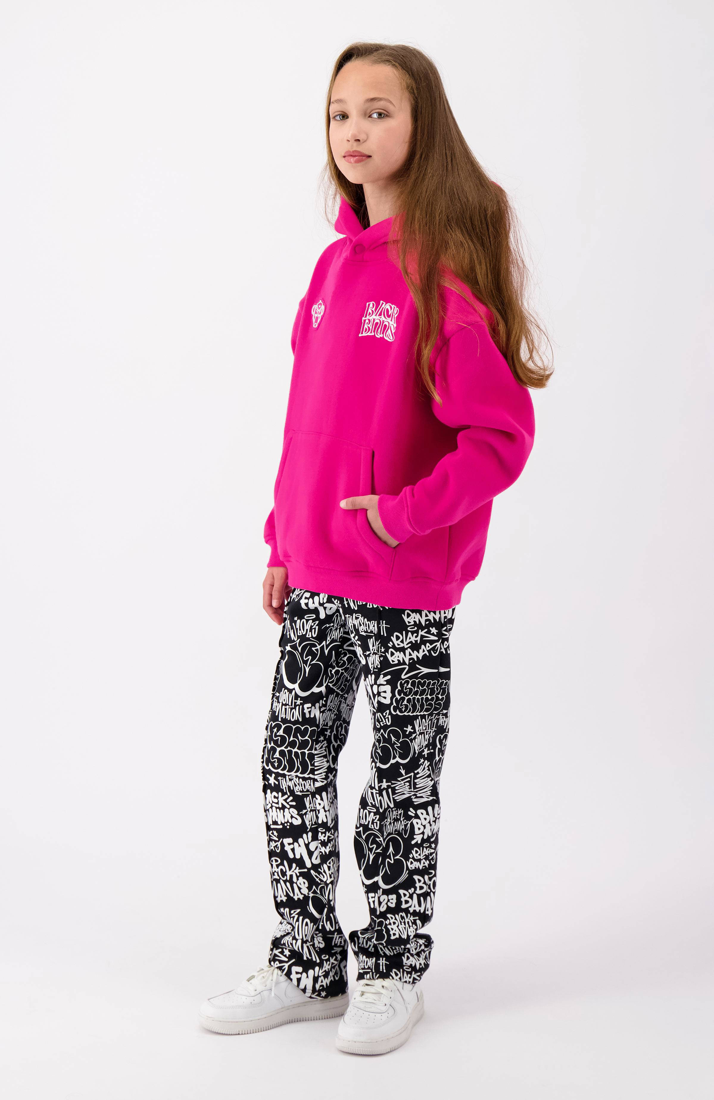 Black bananas shop roze hoodie