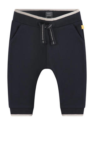 newborn baby joggingbroek donkerblauw/beige