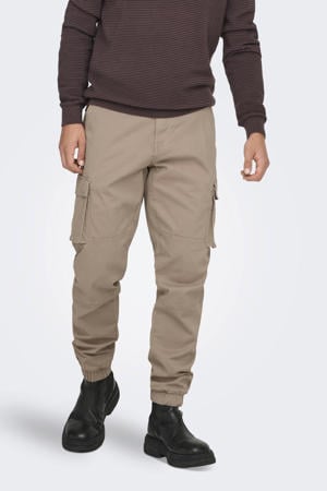tapered fit cargobroek ONSCAM beige