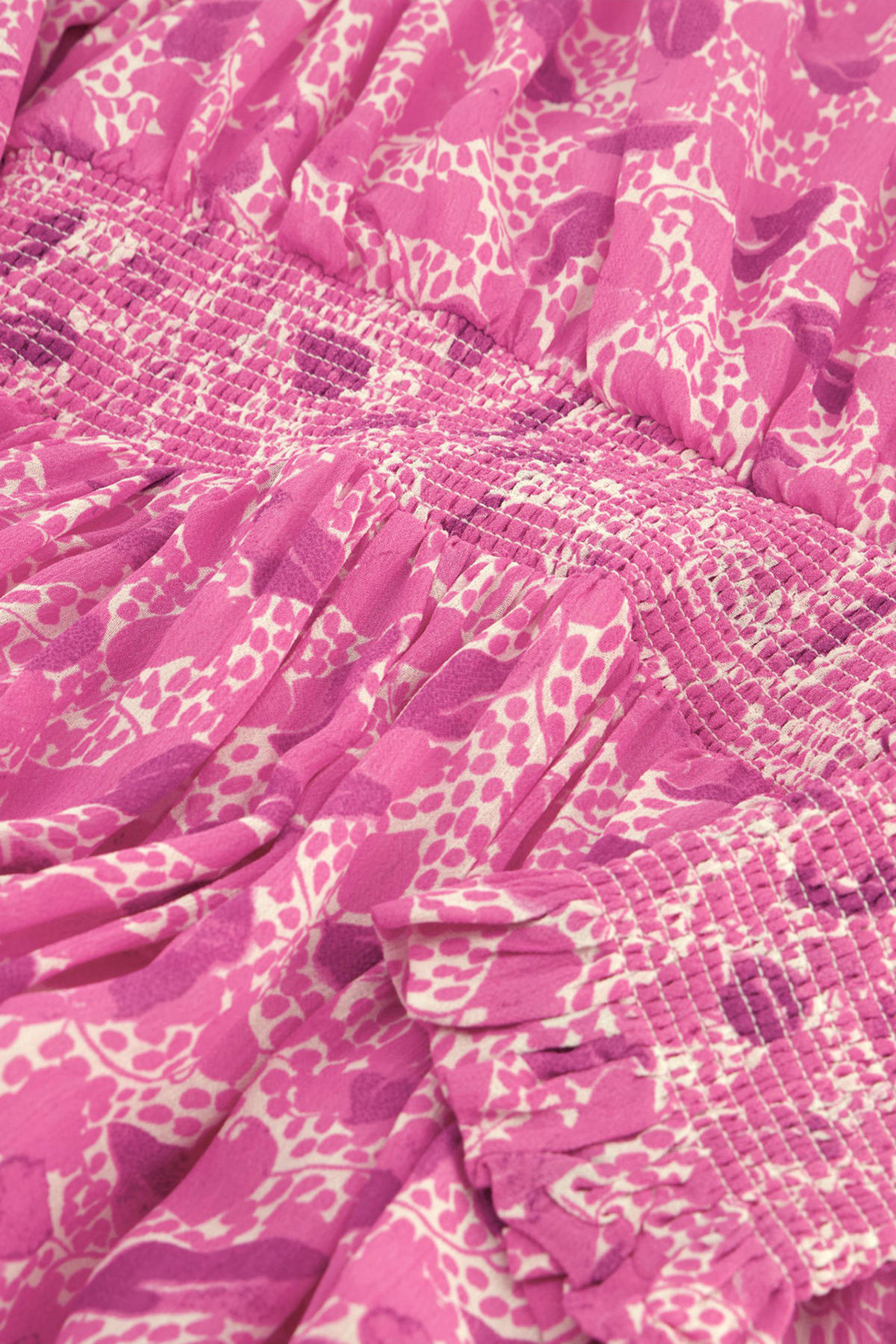 Fabienne Chapot jurk Anjuna met all over print roze | wehkamp