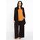 YOEK loose fit broek DOLCE van travelstof bruin