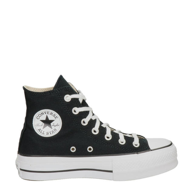 Converse All Star Platform canvas sneakers zwart wehkamp