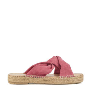   suede slippers roze