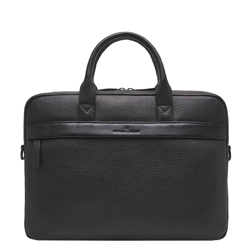 Castelijn & Beerens 15.6 inch leren laptoptas Chris zwart