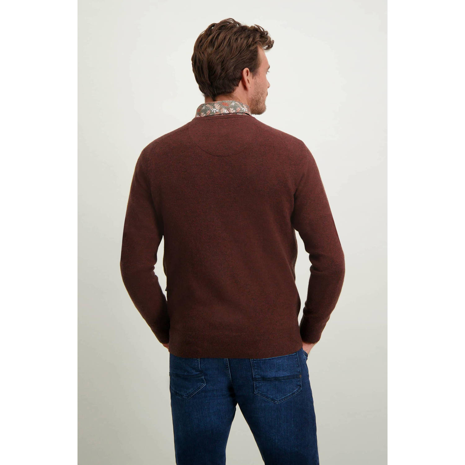 State of Art merino wollen trui donkerrood