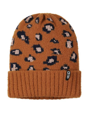 muts met panterprint bruin