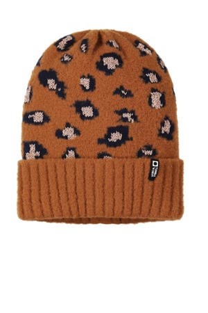 muts met panterprint bruin