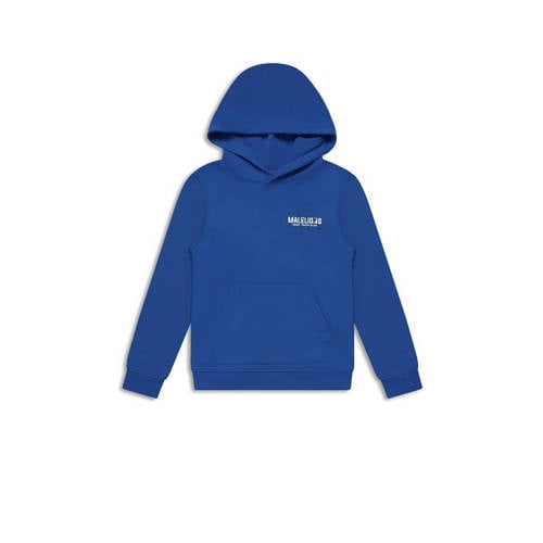 Malelions hoodie Borders met backprint kobaltblauw