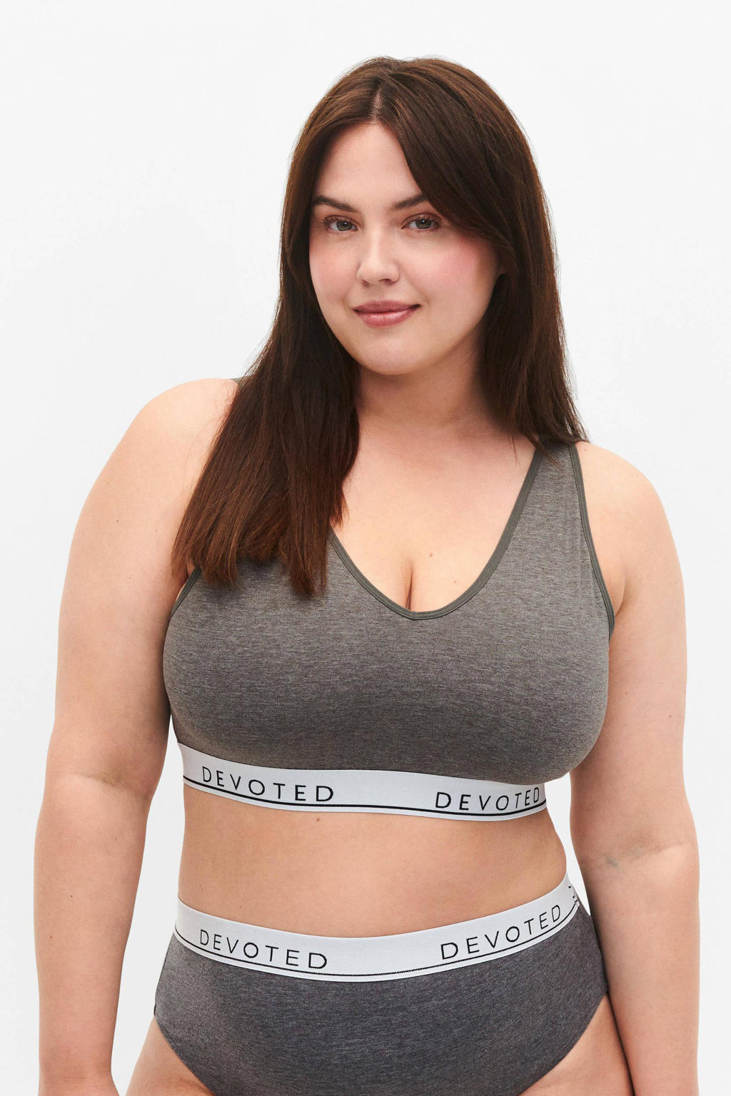 Zizzi level 1 sportbh LCOMFY grijs