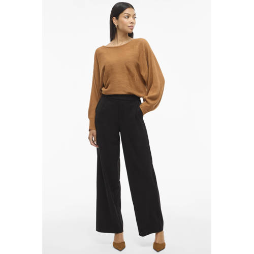 VILA high waist wide leg broek VIVARONE zwart afbeelding