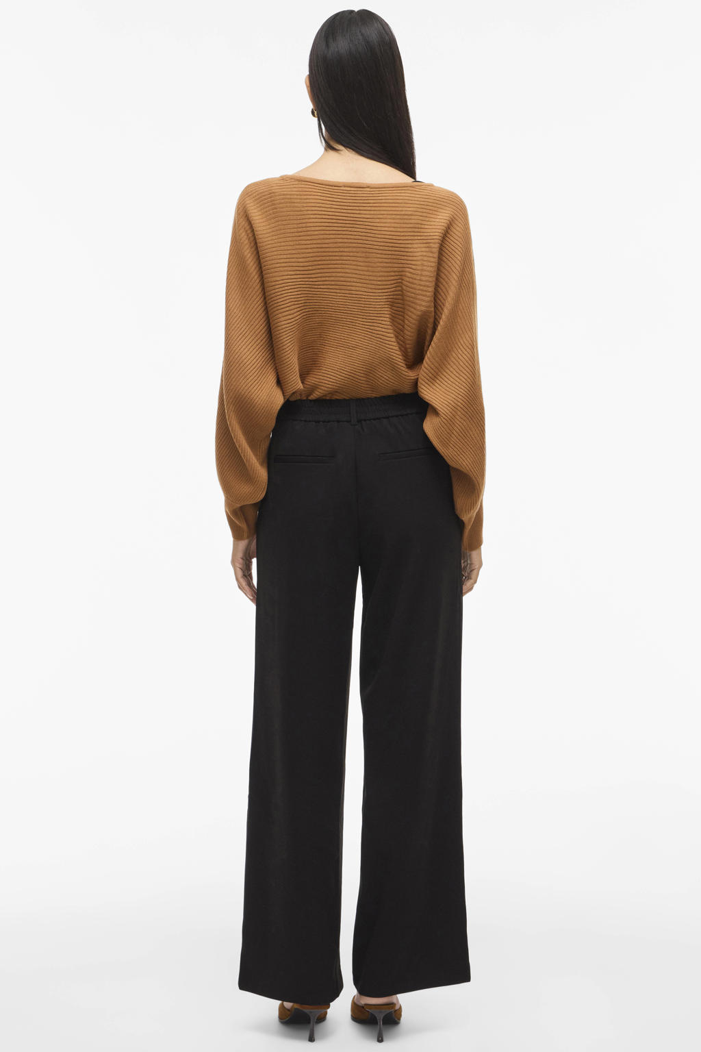 Wide leg trousers with high waist, teal green, Vila | La Redoute