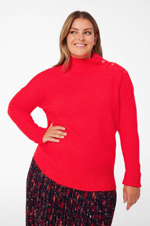 trui met knopen rood