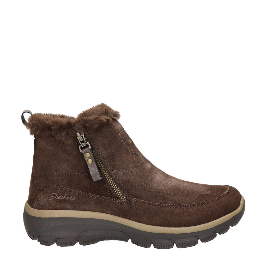 Bruine dames Skechers Easy Going suède enkelboots