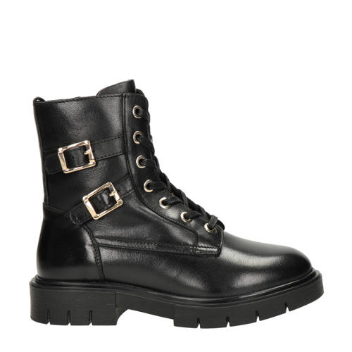 Nelson Kids leren veterboots zwart afbeelding