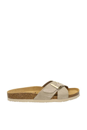 suède slippers beige