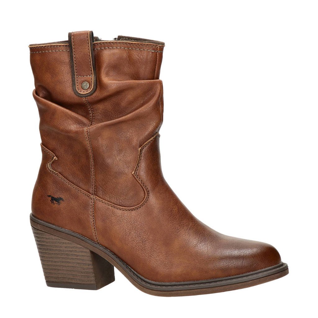 Mustang enkellaarzen cognac kopen? Morgen in huis wehkamp