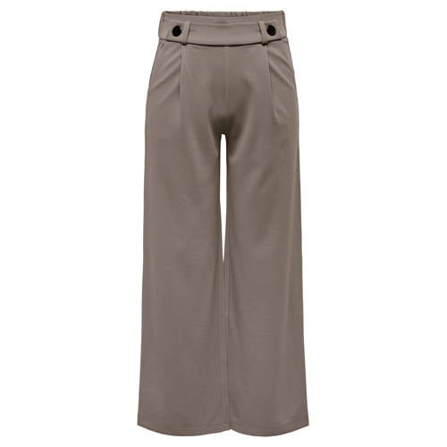 JDY high waist wide leg broek JDYGEGGO taupe afbeelding