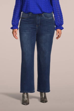 high waist wide leg jeans Dixi medium blue denim