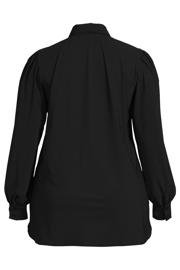 thumbnail: Plus Basics blouse van travelstof zwart