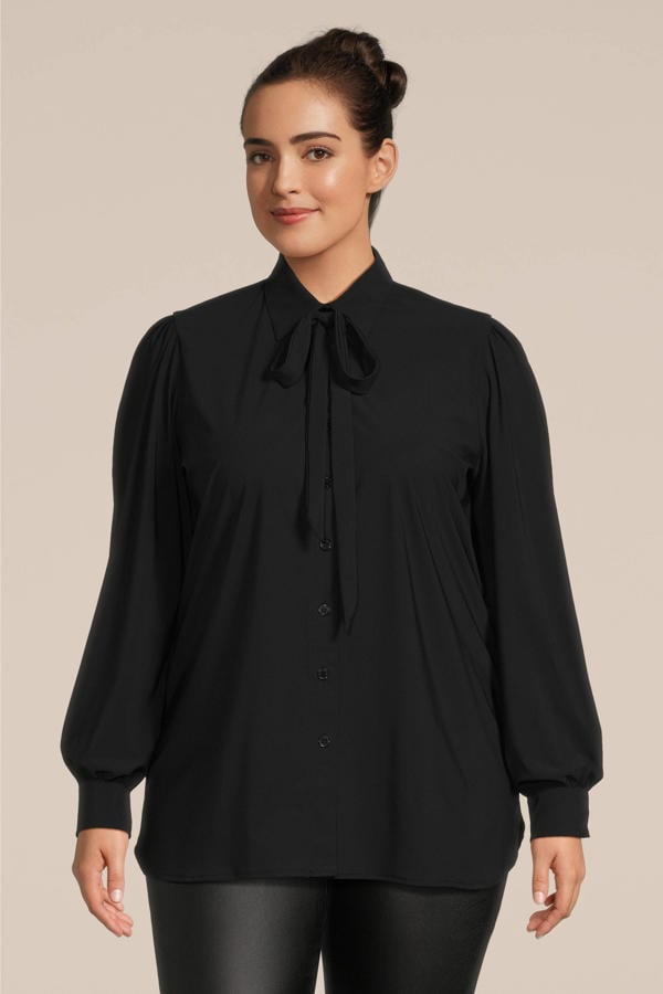 travel blouse zwart wit