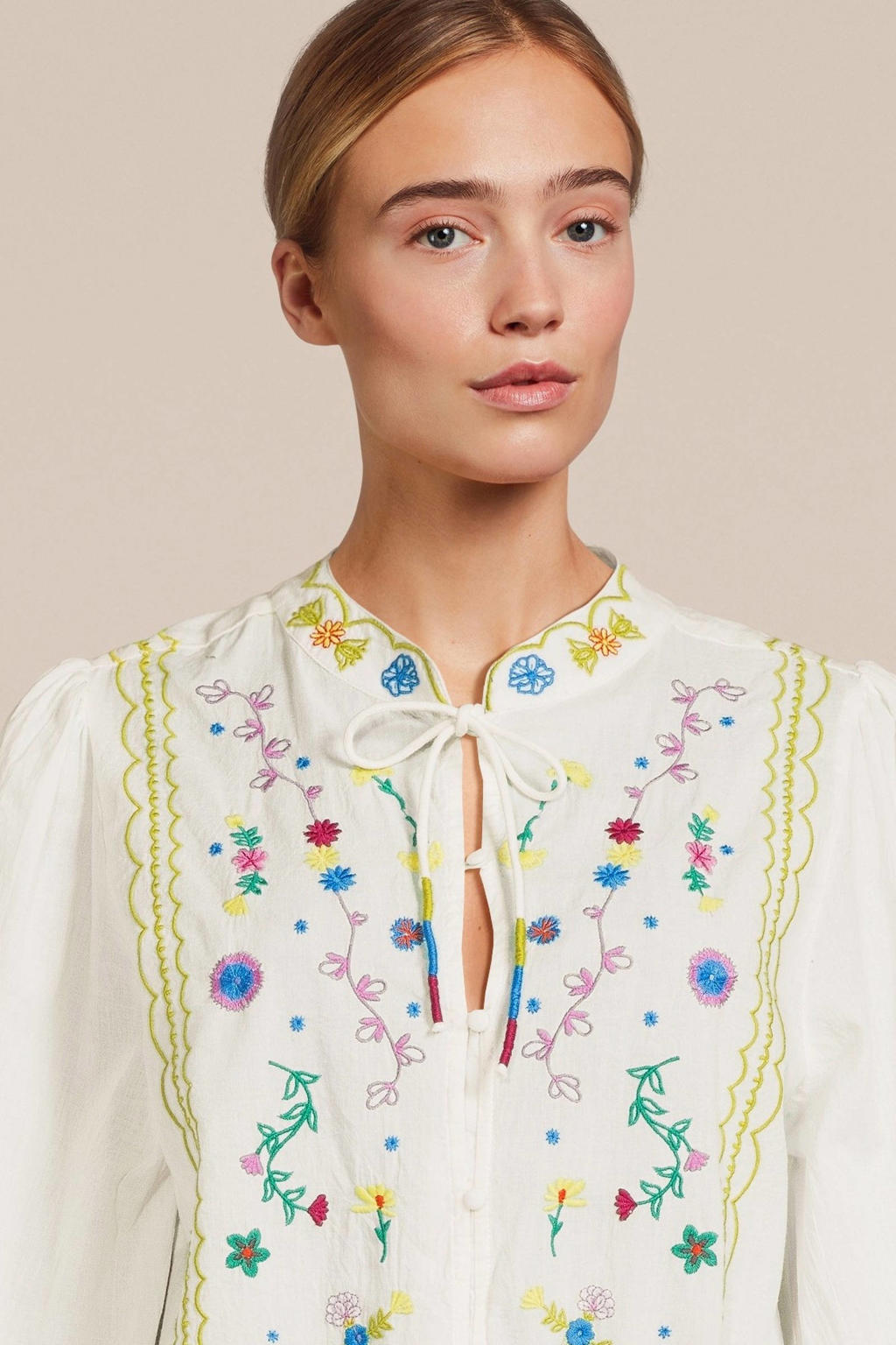 HARPER & YVE gebloemde blouse Hailey ecru wehkamp