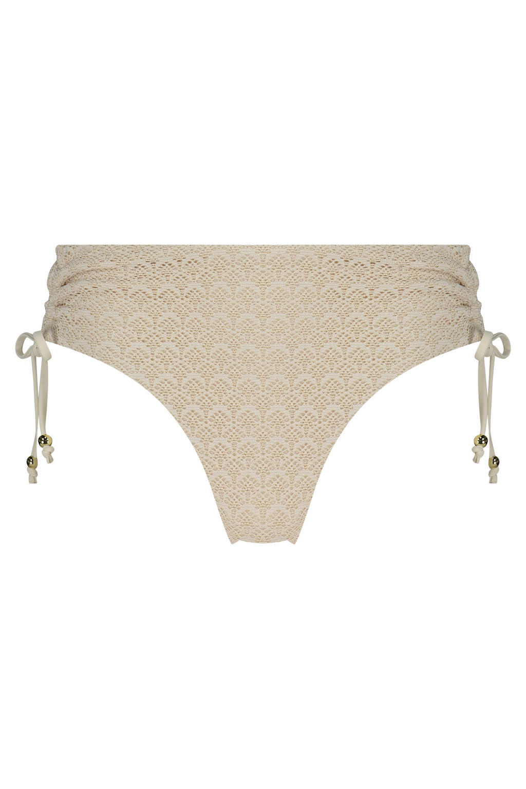 Hunkemöller bikinibroekje Crochet met lurex ecru wehkamp