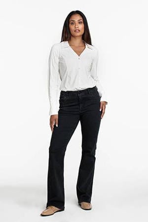 flared jeans FLEUR black denim
