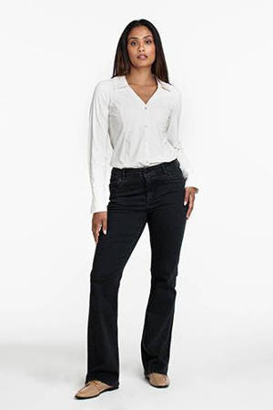 flared jeans FLEUR black denim